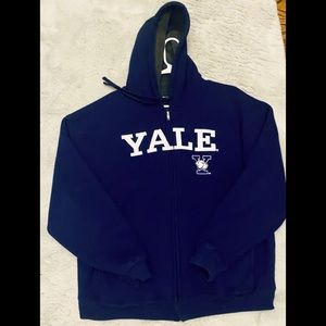 Yale zip up hoodie.  Very warm!   XL